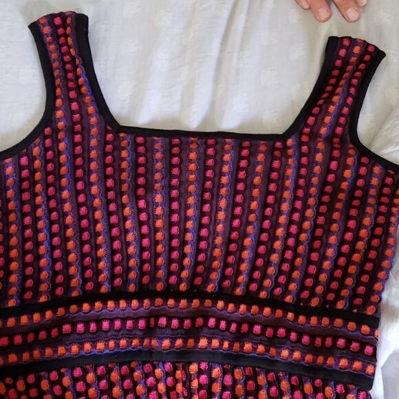 Vintage MISSONI Valentino red and black Polka Dot dress size 8 pinup retro style - Picture 6 of 11